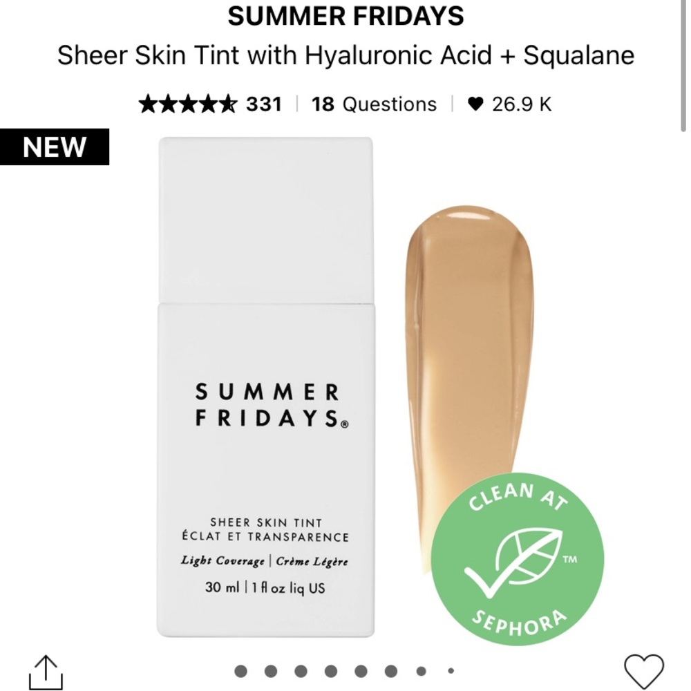 Summer Fridays Sheer Skin Tint Shade: 2 - Light With Cool Undertones